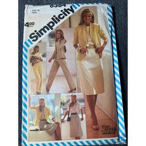 Simplicity Misses Skirt Pants Shirt Coat Sewing Pattern sz 14 6364 - uncut